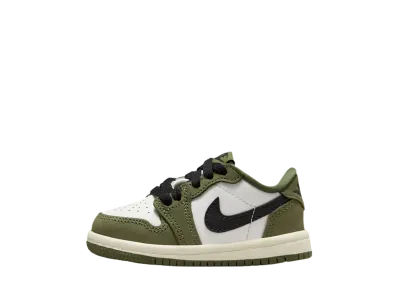 Nike TD Jordan 1 Retro Low OG "Medium Olive and Summit White"