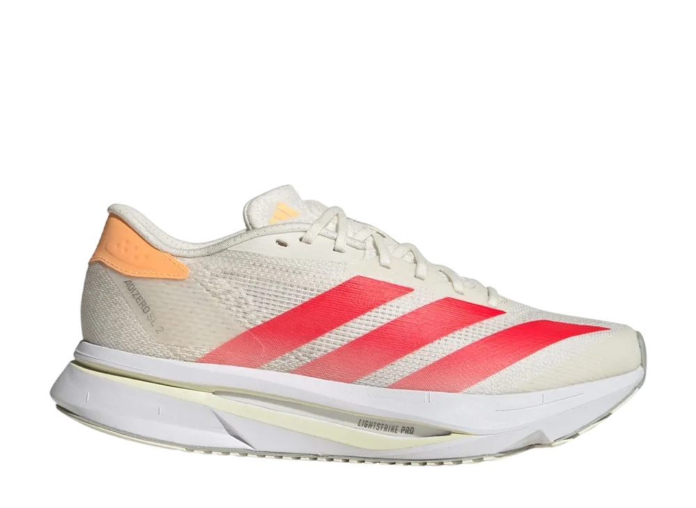 アディダス ウィメンズ アディゼロ SL 2 "オフホワイト/ルシッドレッド/アシッドオレンジ"