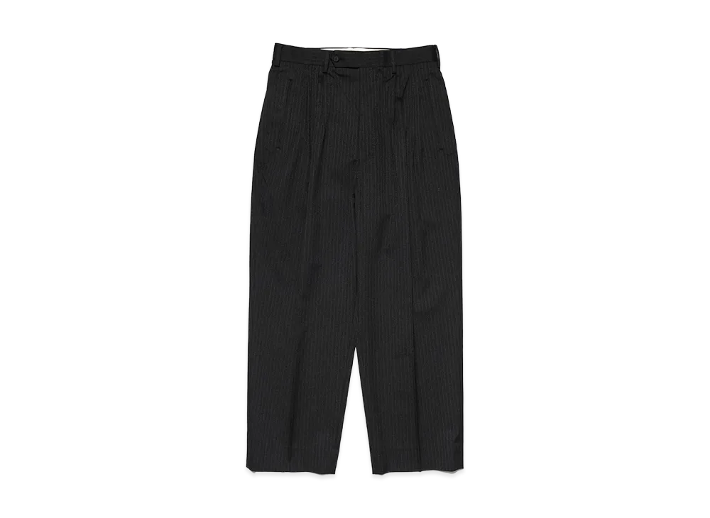 コムデギャルソンオム ウールエステル ヘリンボーンパンツ "ブラック"