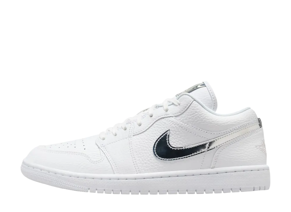 ナイキ ウィメンズ エアジョーダン1 ロー "ホワイト/メタリックシルバー"