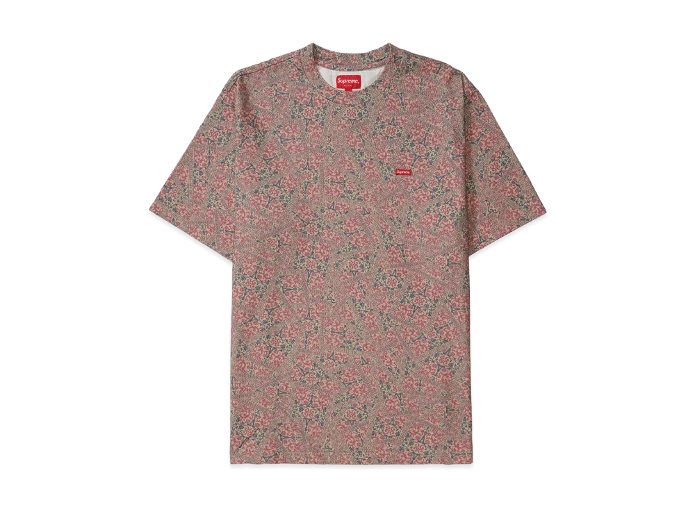 Supreme Small Box Tee "Khaki Floral Cards"(21FW)