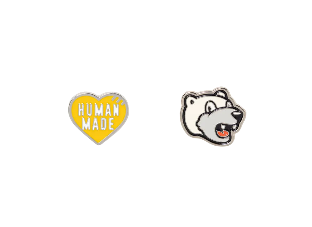 HUMAN MADE Pins Set "Yellow"