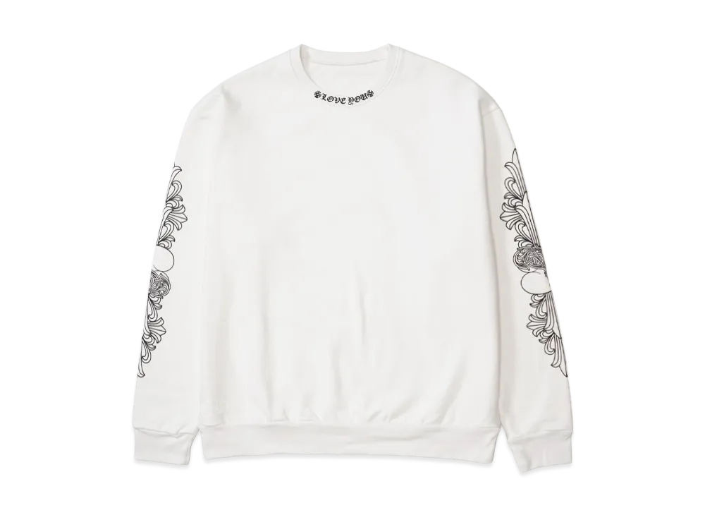 Chrome Hearts Love You Crew Sweatshirt "White"
