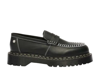 Dr.Martens Penton Bex White Double Stitch Loafer "Black"