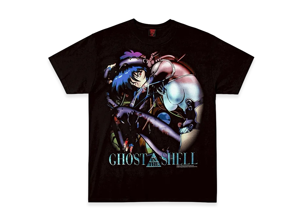 Geeks Rule x Ghost in the Shell (PS1) Silkscreen Printing T Shirt "Black"