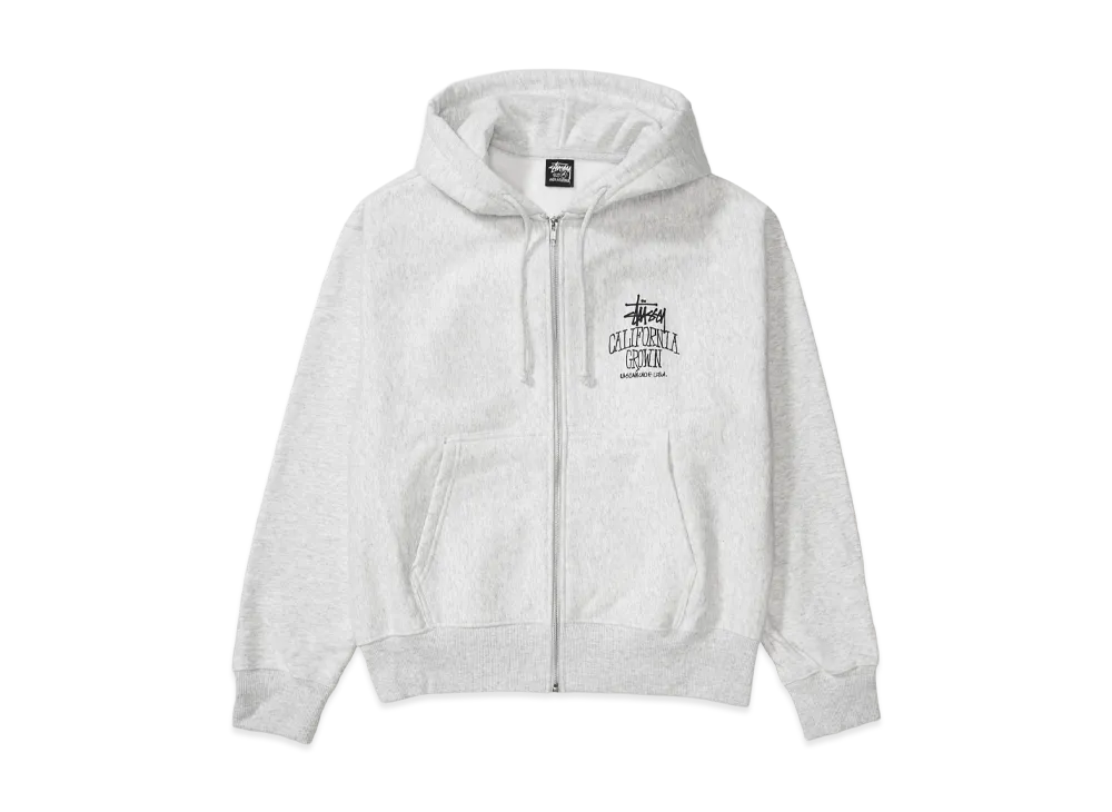 Stussy Cali Grown Zip Hoodie "Ash Heather"