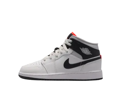 Nike GS Air Jordan 1 Mid "Summit White/Infrared 23/Neutral Grey/Black"