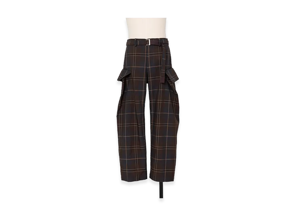 sacai Plaid Pants "Brown/Blue"