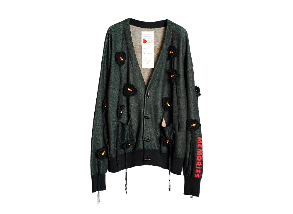 SEVESKIG \ MEMORIES M.V Jacquard Cardigan "BLACK"