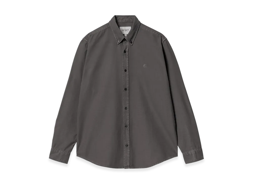 Carhartt WIP L/S Bolton Shirt "Graphite(Garment Dyed)"