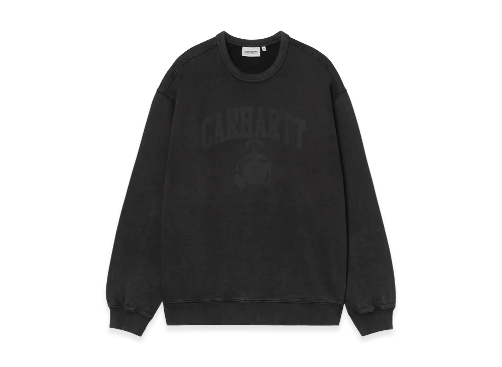 Carhartt WIP Faded Pond Corps Sweat "Black(Heavy Stone Wash)"