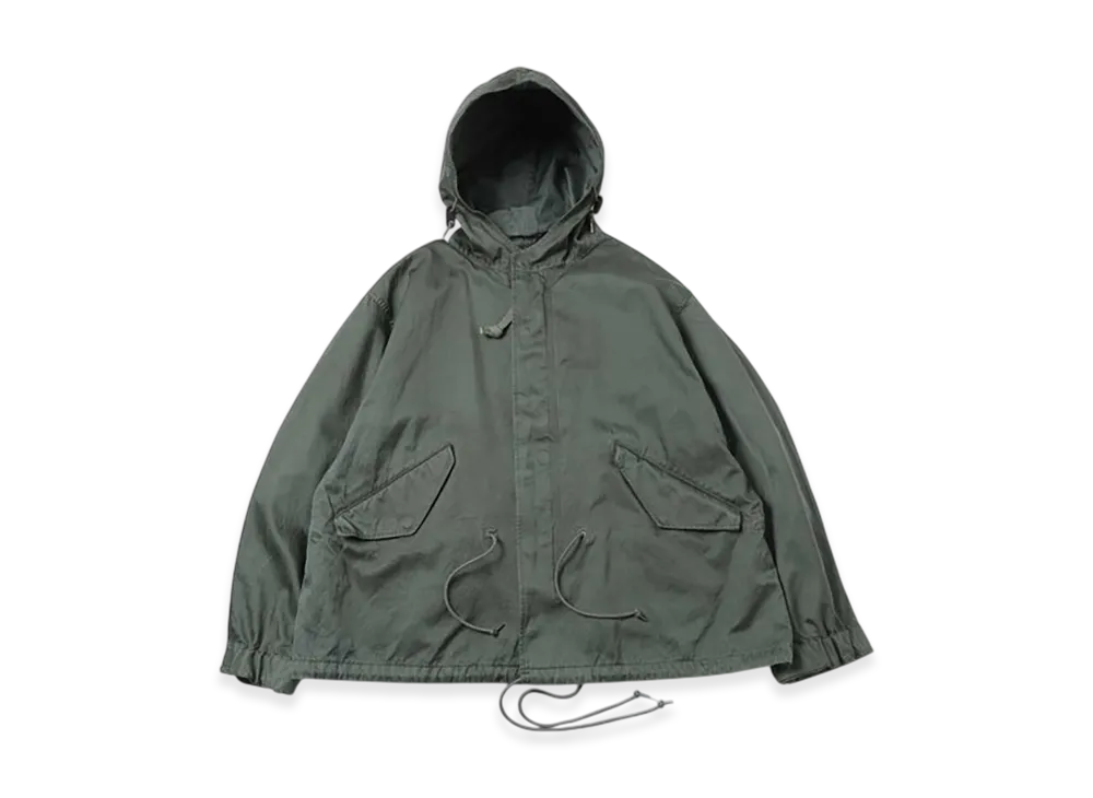 A.PRESSE Vintage Silk Hoodie Jacket "Sage"