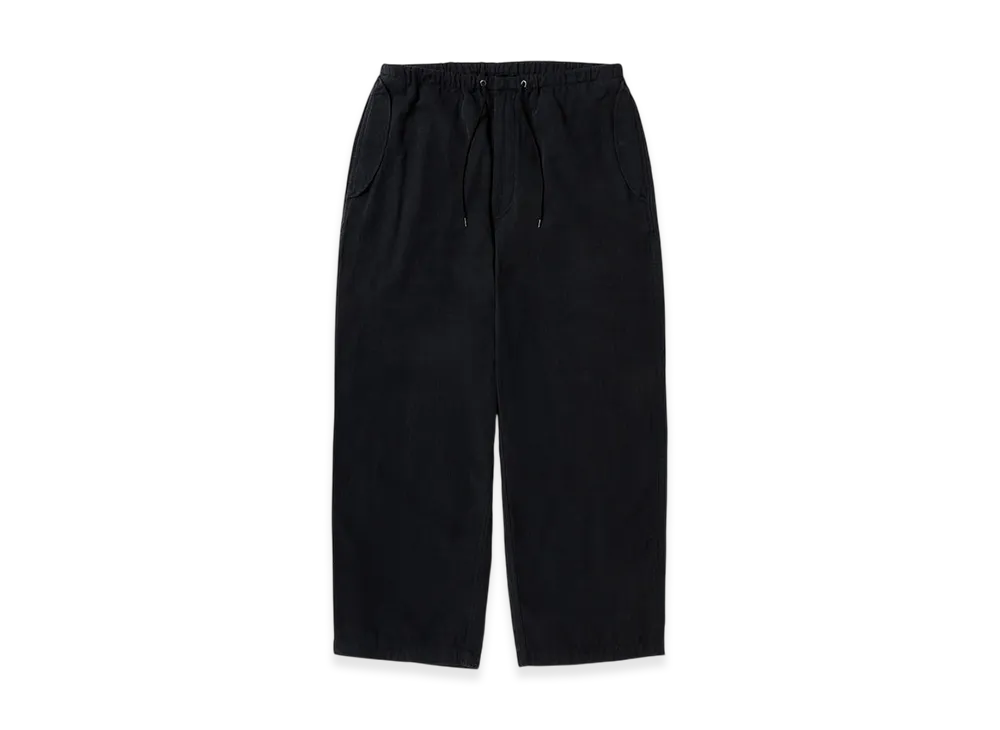 A.PRESSE Washed Cotton Silk Linen HBT M-51 Over Pants "Black"