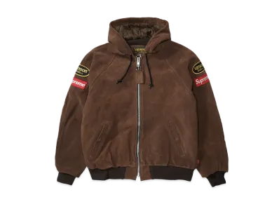 Supreme x Vanson Leathers Hooded Work Jacket "Suede"