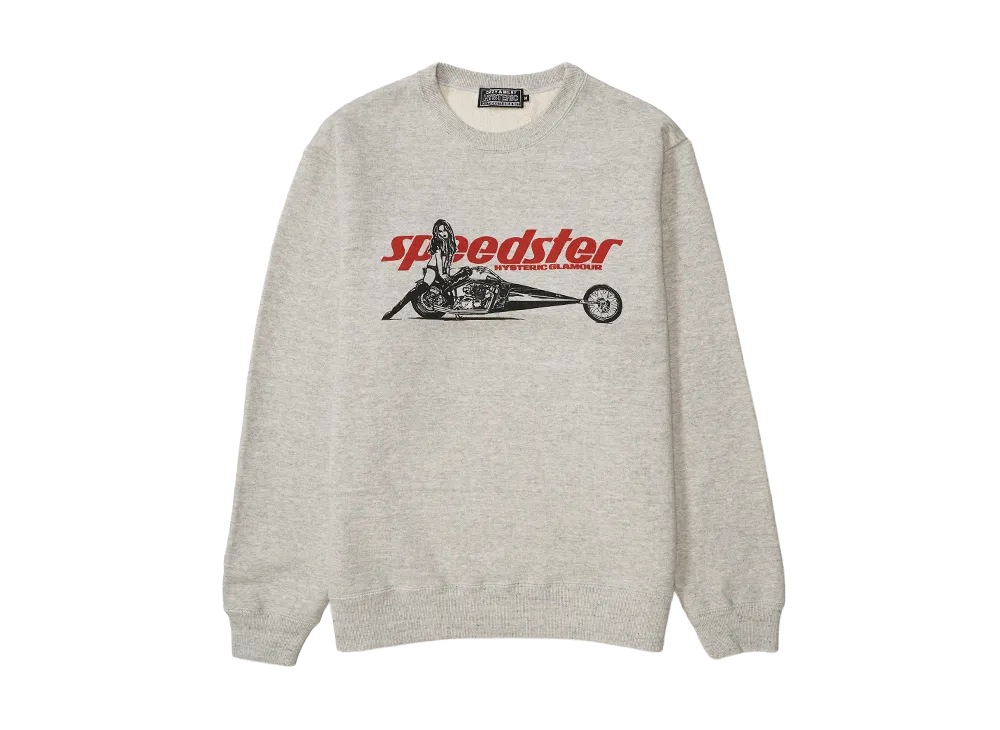 HYSTERIC GLAMOUR Speedster Sweatshirt "Top Gray"