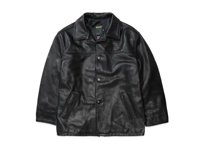 Supreme / Schott Leather Car Coat "Black"