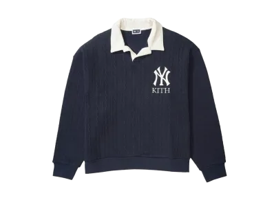 Kith x The New York Yankees Cable Fleece Nelson Sweatshirt "Nocturnal"