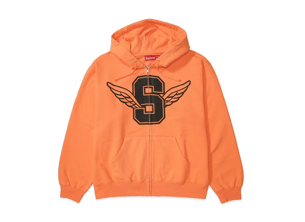 シュプリーム ウィング ジップアップ フーディー スウェットシャツ "ライト オレンジ"