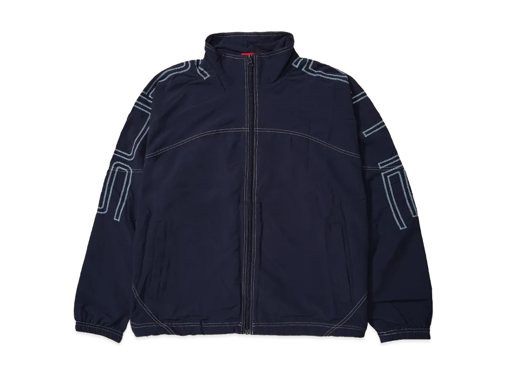 シュプリーム スペルアウト エンブロイダード トラックジャケット "ネイビー"