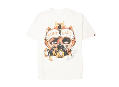 SAINT Mxxxxxx x A BATHING APE BAPE SS Tee Generation "White"
