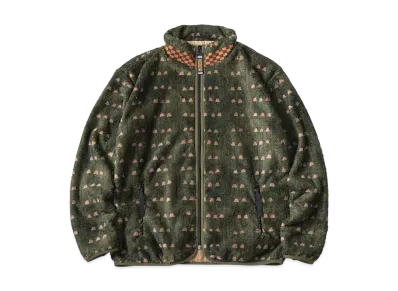 KAPITAL DAMASK PATTERN FLEECE ZIP BULLSON (VIRGIN MARIA) KAPITAL DAMASK PATTERN FLEECE ZIP BULLSON (VIRGIN MARIA)