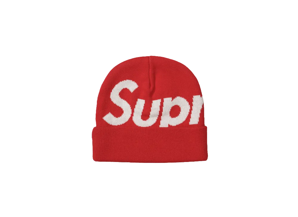 Supreme Big Logo Beanie "Red"