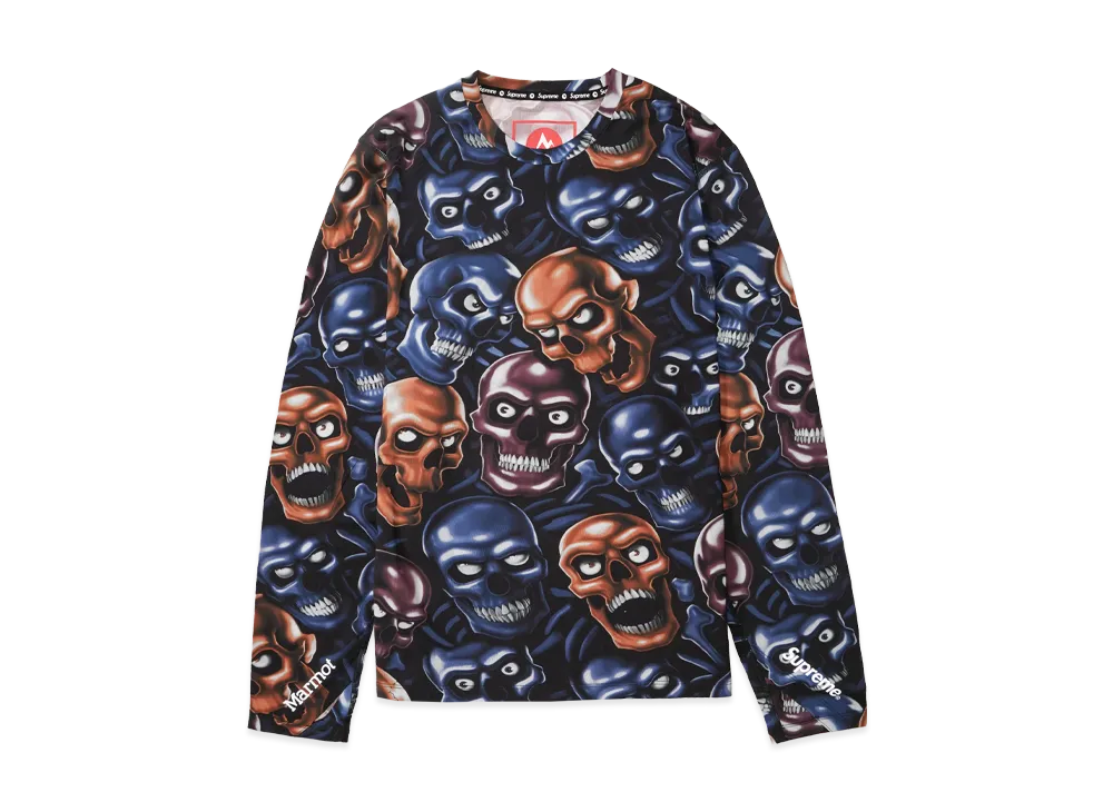 Supreme x Marmot Base Layer L/S Top "Skull Pile"