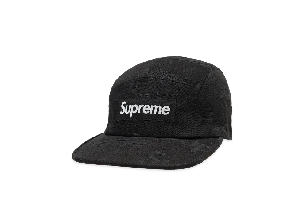 シュプリーム ジャカード ロゴ デニム キャンプ キャップ "ブラック"