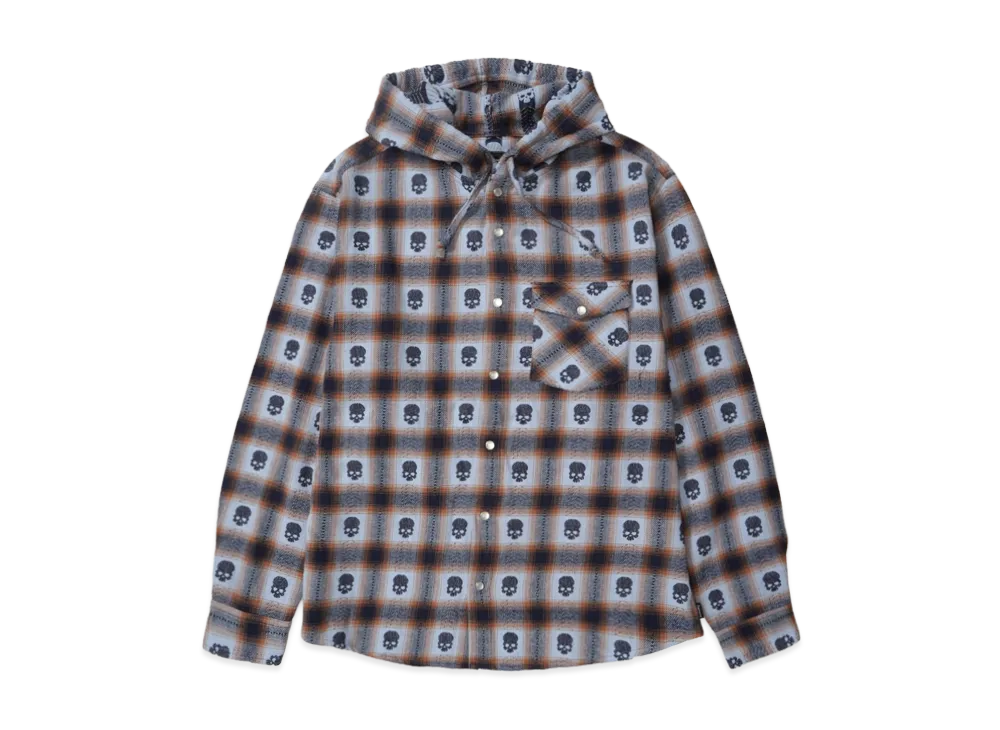 Supreme x Number (N)ine Hooded Flannel Shirt "Blue"