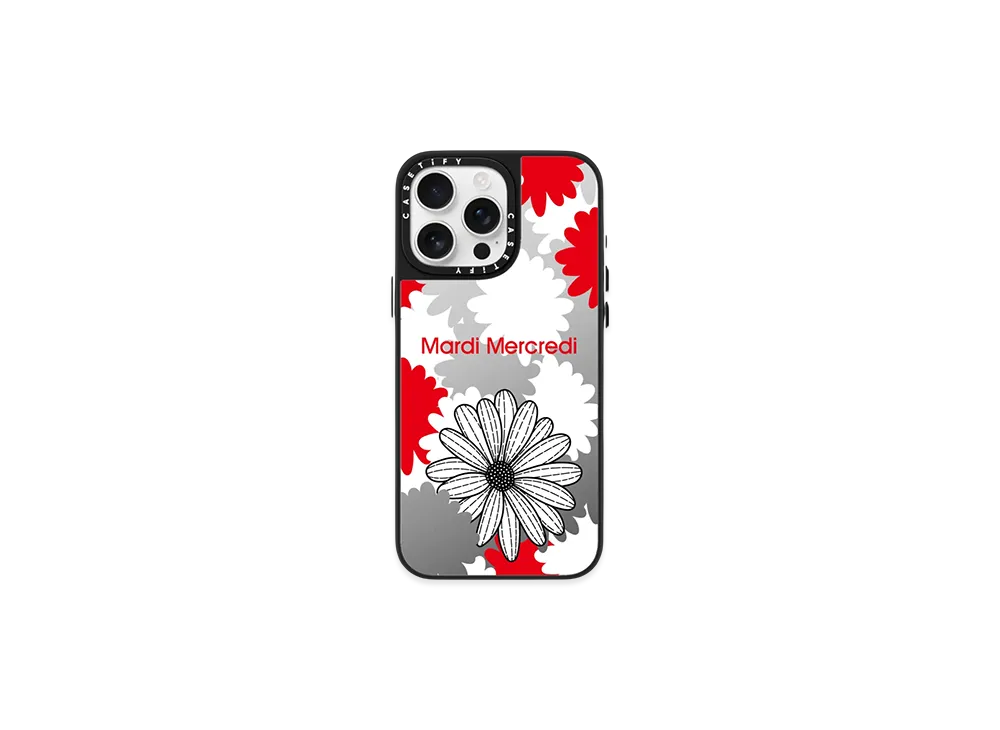 CASETiFY Mardi Mercredi Flower Camouflage Red Case iPhone 16 Pro