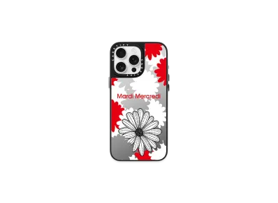 CASETiFY Mardi Mercredi Flower Camouflage Red Case iPhone 16 Pro Max "Silver(Black Bumper)"
