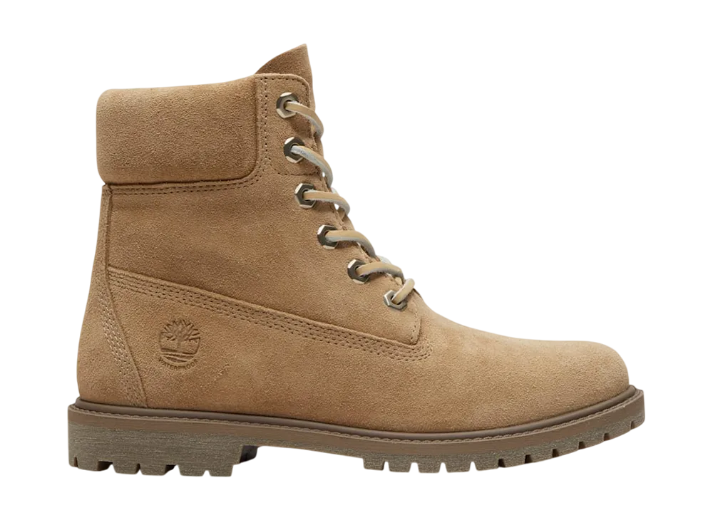 ティンバーランド ウィメンズ パテント レザー プレミアム 6インチ ウォータープルーフ ブーツ "ミディアムベージュ"