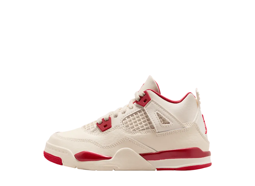 ナイキ PS ジョーダン4 バレンタインデー2026 "ペールアイボリー/タフレッド" (キッズ)