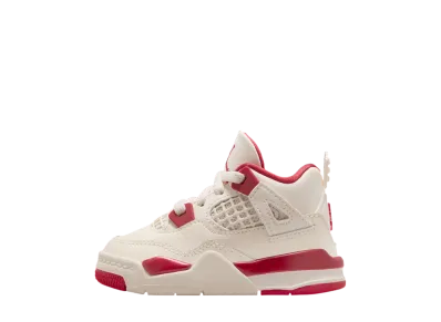 Nike TD Jordan 4 Valentine's Day 2026 "Pale Ivory/Tough Red"