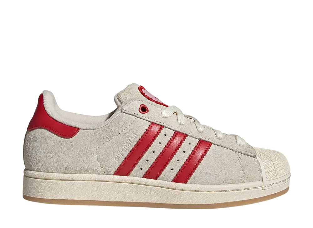 アディダス ウィメンズ スーパースター2 "クリームホワイト/ベタースカーレット"