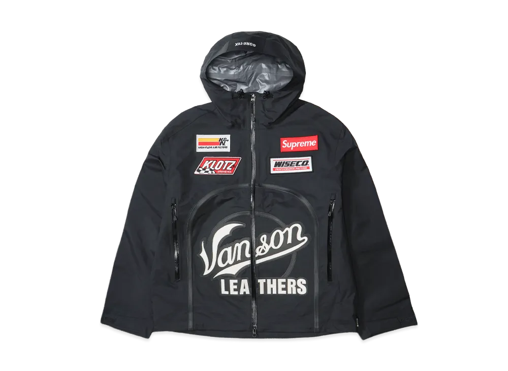 シュプリーム x バンソンレザーズ ゴアテックス シェルジャケット "ブラック"