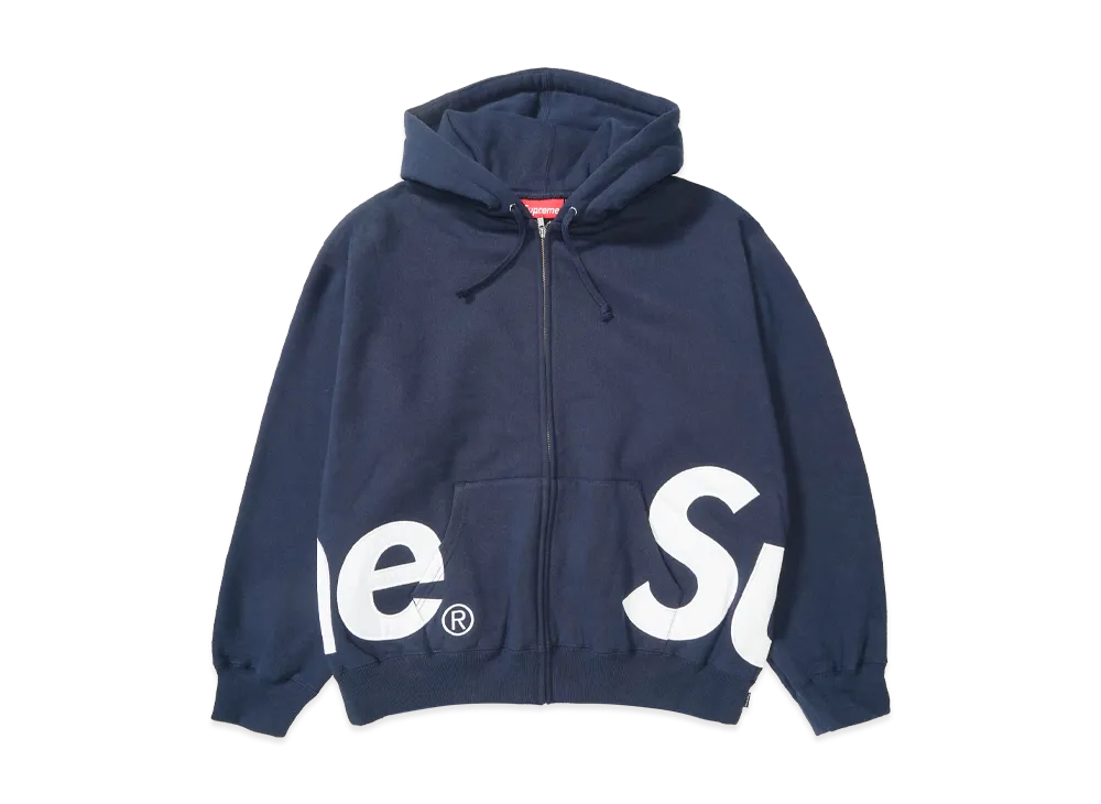 Supreme Big Logo Zip Up Hooded Sweatshirt 