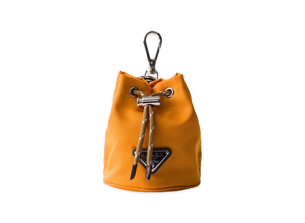 PRADA Speed Lock Re-Nylon Keyring Charm "Amber"