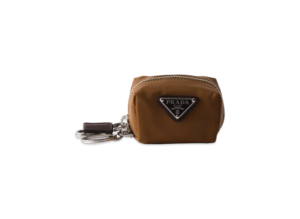 PRADA Re-Nylon x Leather Mini Pouch "Brandy"
