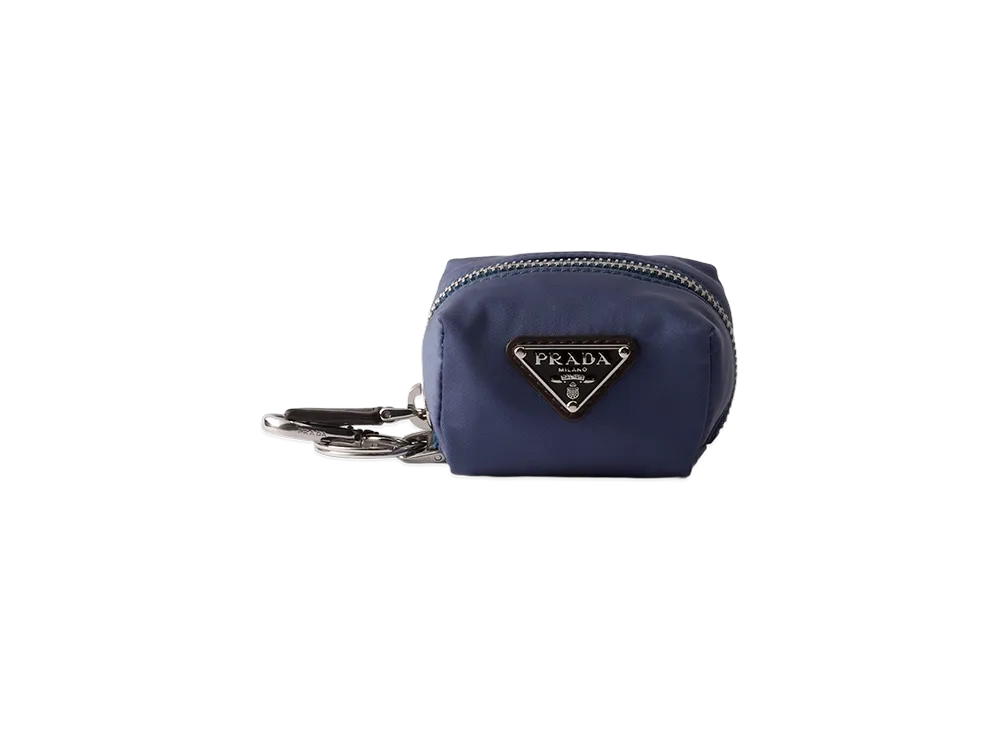 PRADA Re-Nylon x Leather Mini Pouch "Aviation Blue"