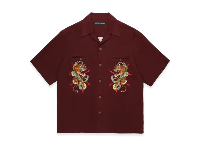 WACKO MARIA Tim Lehi / 50's Open Collar Shirt "Burgundy"