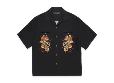 WACKO MARIA Tim Lehi / 50's Open Collar Shirt "Black"