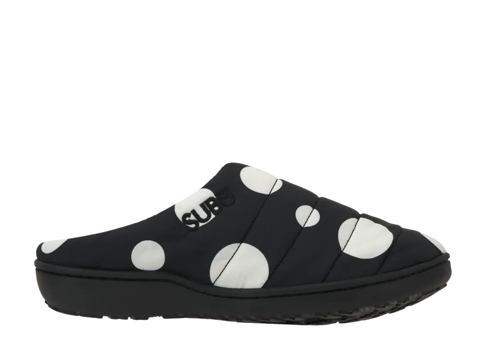 SUBU Down Sandal Cream Snow Dot "Black"