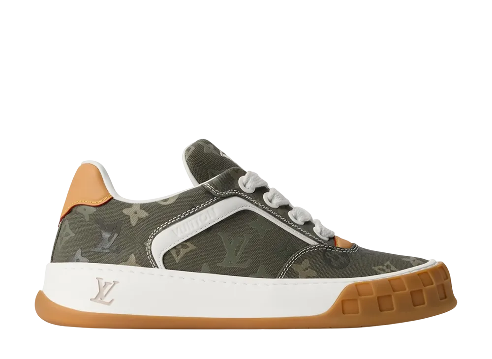 ルイヴィトン LV ティルテッド スニーカー "カーキグリーン"