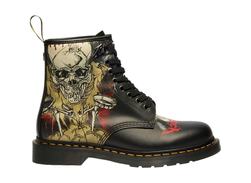 Metallica × Dr.Martens 1460 Skull Lightening 8-Eye Boots "White/Multi"