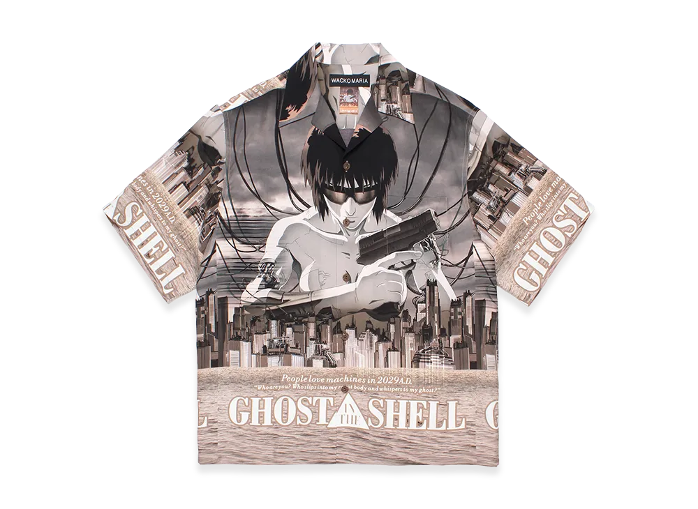 WACKO MARIA x Ghost in the Shell Hawaiian Shirt Type-1 "Beige"