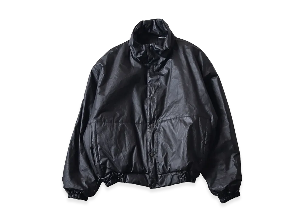 COMOLI Papre Leather Padded Jacket "Black"