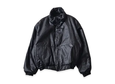 COMOLI Papre Leather Padded Jacket "Black"