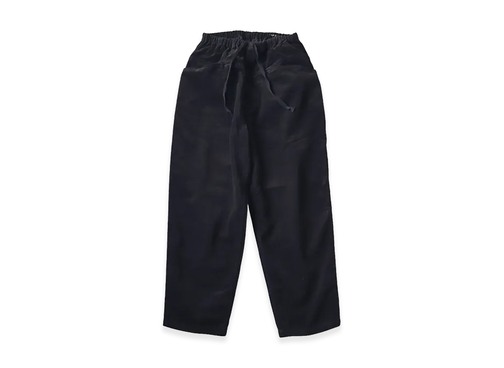 COMOLI Corduroy Drawstring Pants "Black"