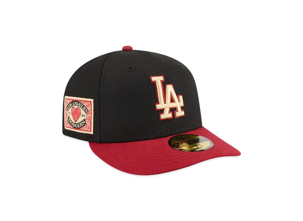 NEW ERA PC 59Fifty Team Cards Los Angeles Dodgers "Black/Red"